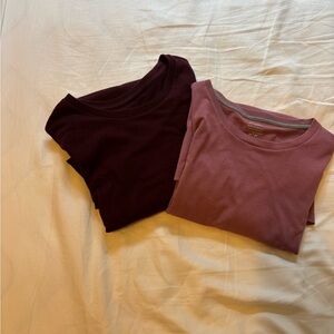 Bundle of 2 Tees- Maroon and Pink